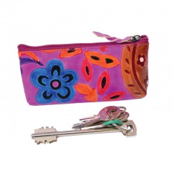 Portachiavi a Busta disegno Polinesia Lilla