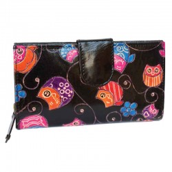 Portafoglio Lady dis. Gufetti Nero