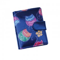 Portafoglio da Donna Mod.Trendy in Cuoio con decorazione Gufetti