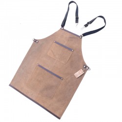 Grembiule in Cuoio Scamosciato